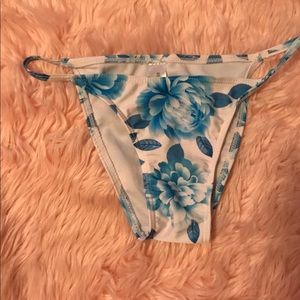 Blue floral bikini bottoms
